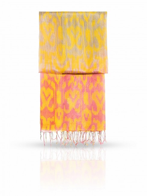 Палантин Женский S-IKKAT/PINK.GOLD